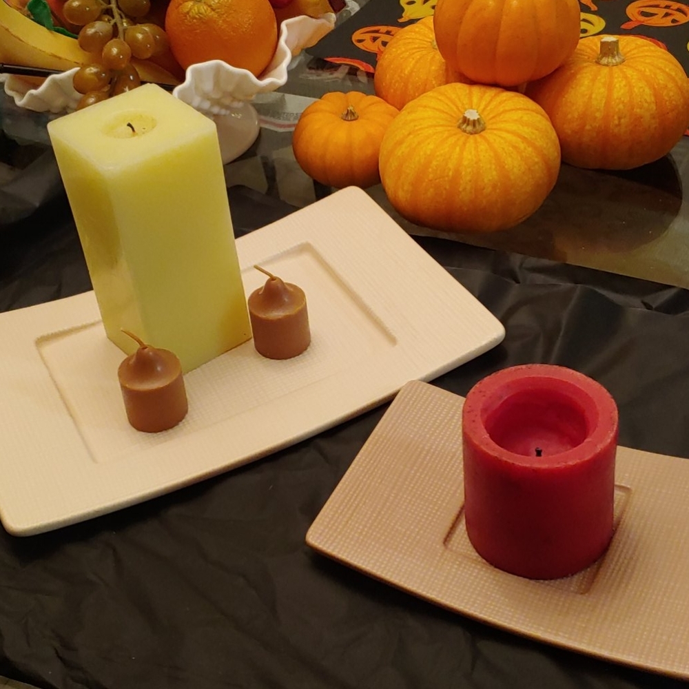 NEW Partylite Linen pillar holders